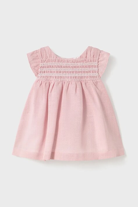Mayoral Newborn rochie bebe culoarea roz, mini, evazată, 1846