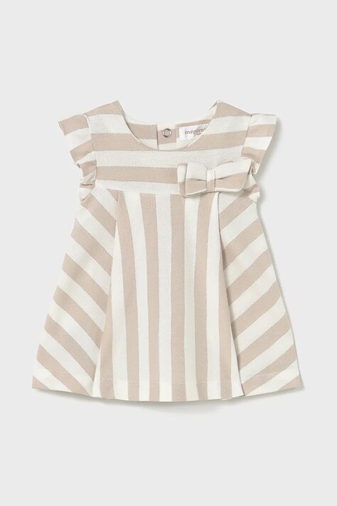 Mayoral Newborn rochie bebe culoarea bej, mini, evazată, 1847