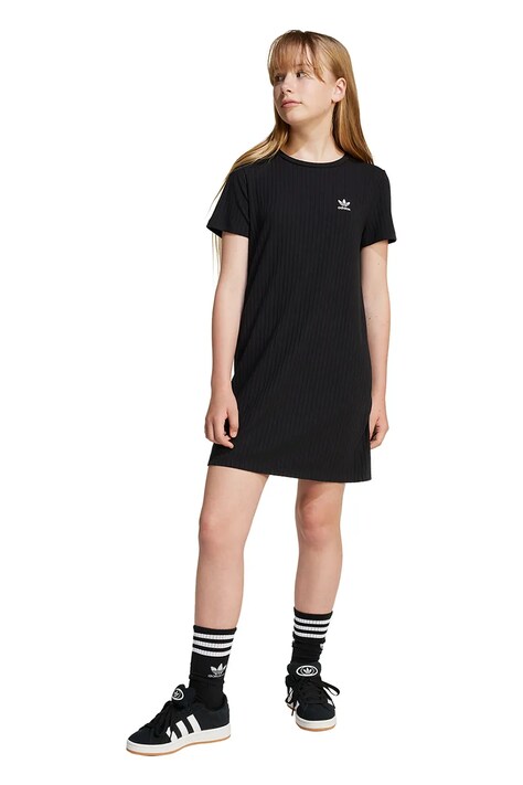 Детское платье adidas Originals цвет чёрный mini прямое JC8429