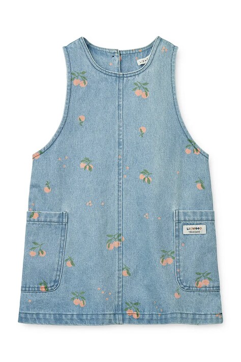 Liewood rochie din denim pentru copii Angelica Printed Denim Dress mini, dreaptă, LW19896