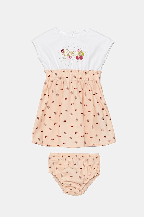 Guess rochie bebe culoarea portocaliu, midi, evazată, A5GK00 K6YW4