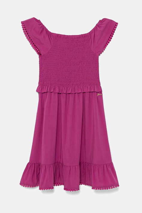 Dievčenské šaty Guess ružová farba, mini, áčkový strih, J5GK04 WG5S2