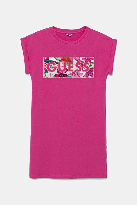Dívčí šaty Guess růžová barva, mini, J5GK06 KAE24