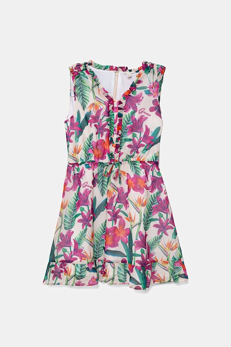 Guess rochie fete culoarea roz, mini, evazată, J5GK28 WA2T0