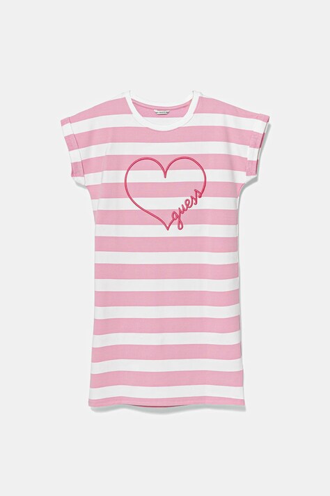 Guess rochie fete culoarea roz, mini, drept, J5GK33 KBOR4