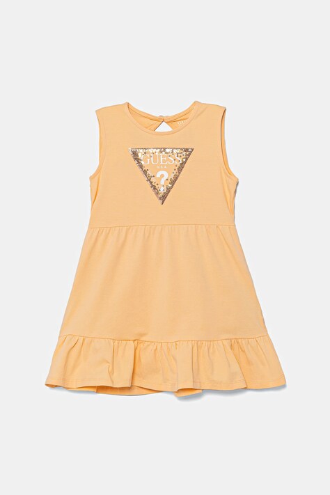 Dívčí šaty Guess oranžová barva, mini, K5GK22 K6YW4