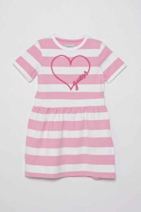 Dívčí šaty Guess růžová barva, mini, K5GK28 KBOR4