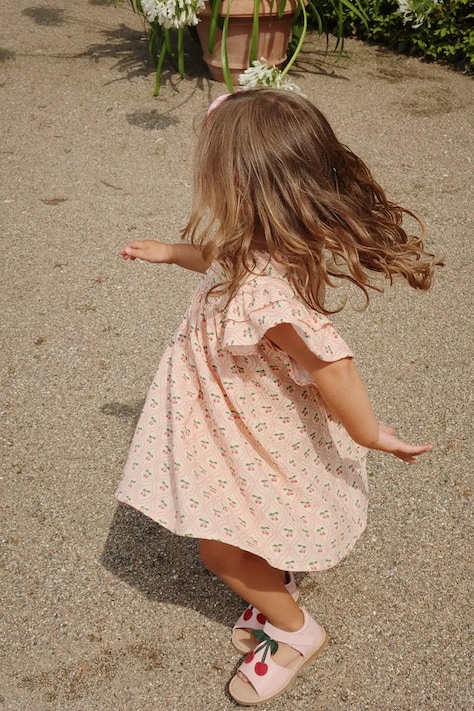 Konges Sløjd rochie COCO DRESS GOTS culoarea portocaliu, mini, evazați, KS103059