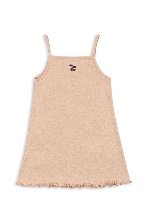 Konges Sløjd rochie ROLI STRAP DRESS culoarea portocaliu, mini, drept, KS103316