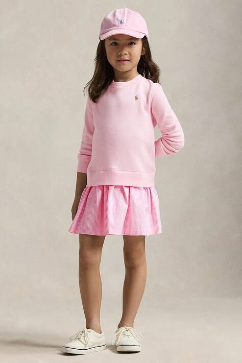 Дитяча сукня Polo Ralph Lauren колір рожевий mini розкльошена 312965124001