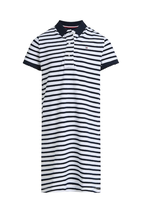 Dječja pamučna haljina Tommy Hilfiger boja: tamno plava, mini, ravna, KG0KG08700