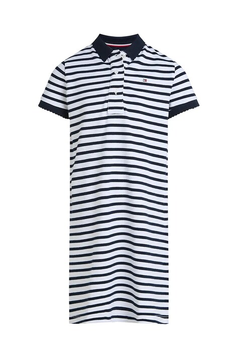 Dětské bavlněné šaty Tommy Hilfiger tmavomodrá barva, mini, KG0KG08700