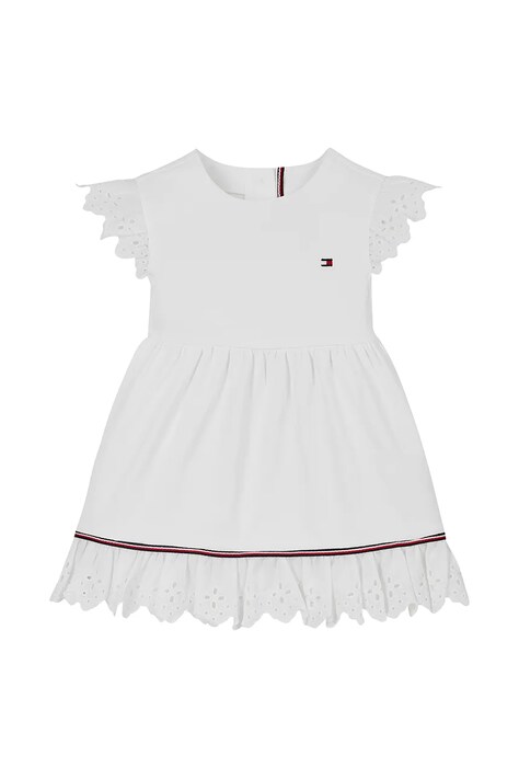 Платье для младенцев Tommy Hilfiger цвет белый mini расклешённое KN0KN02046