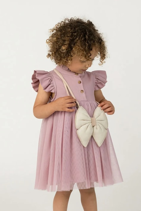 Donsje sukienka dziecięca Fleurance Dress kolor fioletowy mini rozkloszowana 4062900