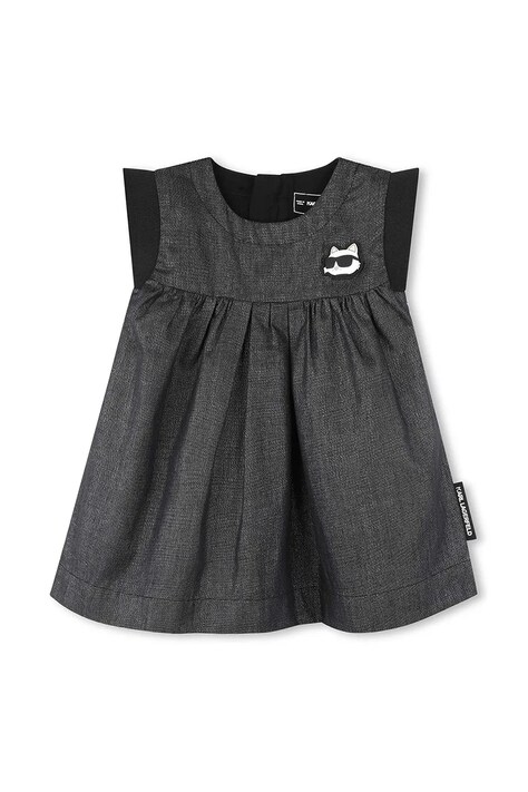 Karl Lagerfeld rochie fete culoarea negru, mini, evazată, Z30514