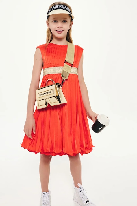 Дитяча сукня Karl Lagerfeld колір помаранчевий mini розкльошена Z30453