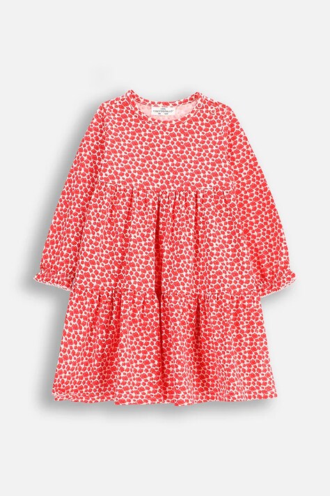 Šaty pre bábätká Coccodrillo béžová farba, mini, áčkový strih, NOSTALGIC MEADOW GIRL NEWBORN