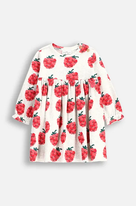 Coccodrillo sukienka kolor szary midi prosta MAXITROPIC GIRL NEWBORN