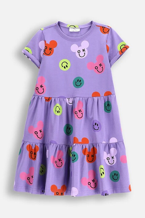 Дитяча сукня Coccodrillo колір фіолетовий mini розкльошена EVERYDAY GIRL