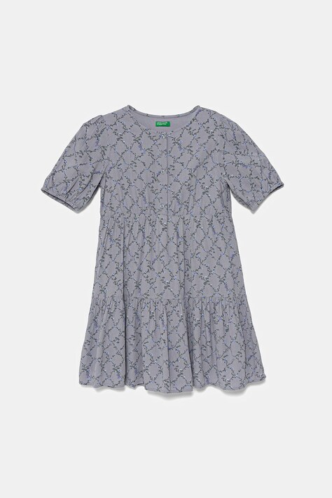 Dívčí šaty United Colors of Benetton fialová barva, mini, 4KEUCV03E