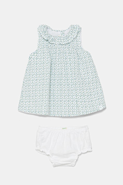 Ľanové šaty pre bábätká United Colors of Benetton mini, áčkový strih, 4Q1NAV00O