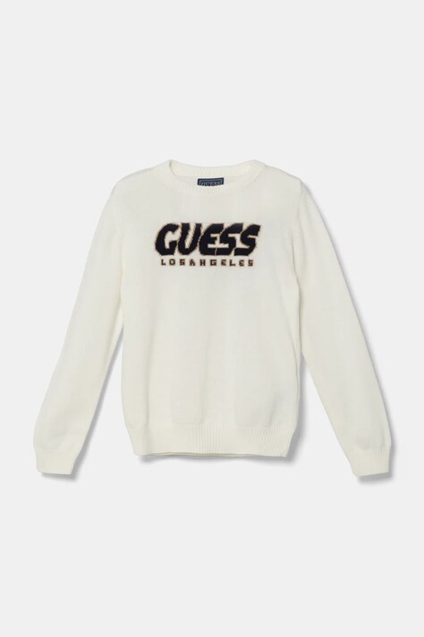 Παιδικό πουλόβερ Guess χρώμα: άσπρο, N5RR01 Z2BB0