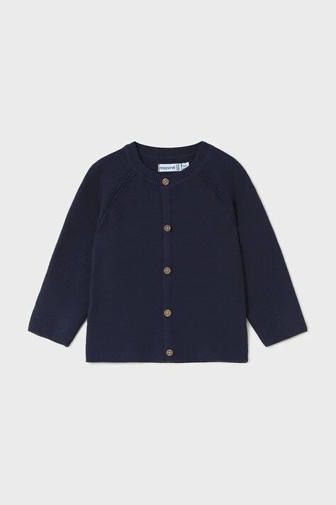 Dětský bavlněný kardigan Mayoral tmavomodrá barva, lehký, 1306