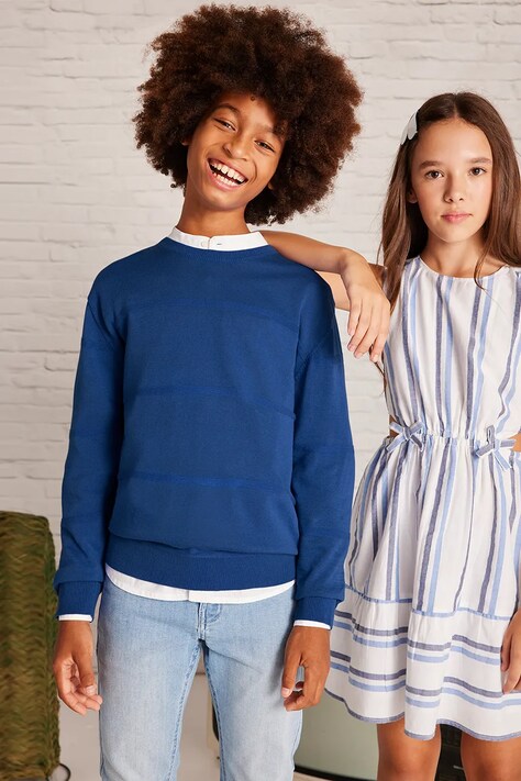 Dětský svetr Mayoral modrá barva, lehký, 6344