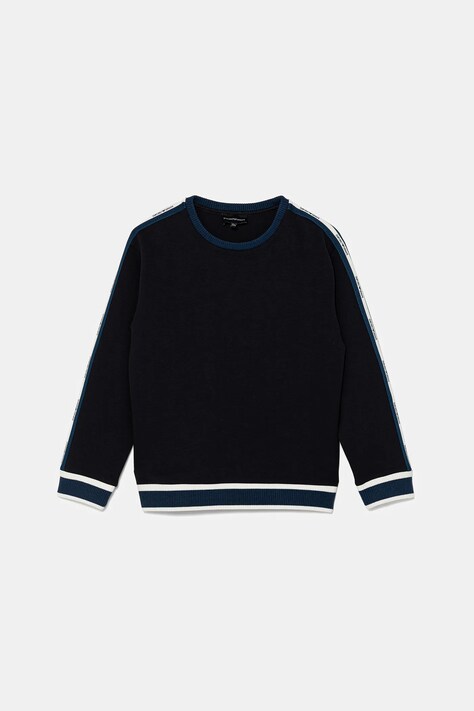 Emporio Armani bluză copii culoarea bleumain, neted, EB000146 AF10126