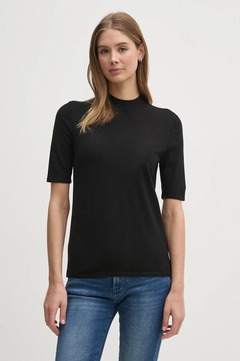 Calvin Klein pulover femei, culoarea negru, light, cu turtleneck, K20K207937