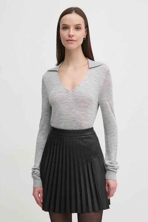 Calvin Klein pulover din amestec de lână femei, culoarea gri, light, K20K208029