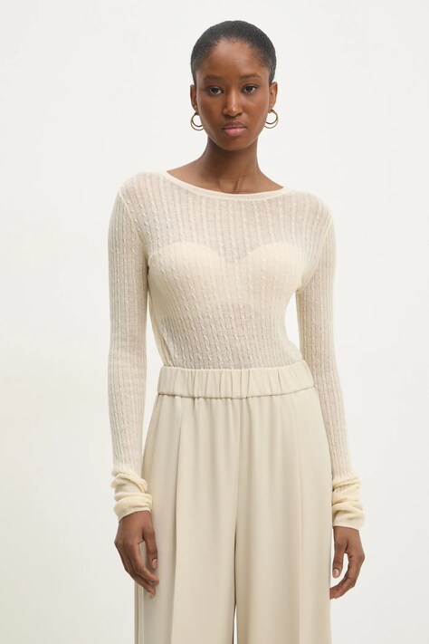 Patrizia Pepe pulover de lână femei, culoarea galben, light, cu turtleneck, 8K0264 K034