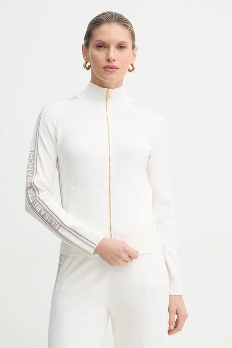 Elisabetta Franchi cardigan femei, culoarea bej, light, MK33S51E2