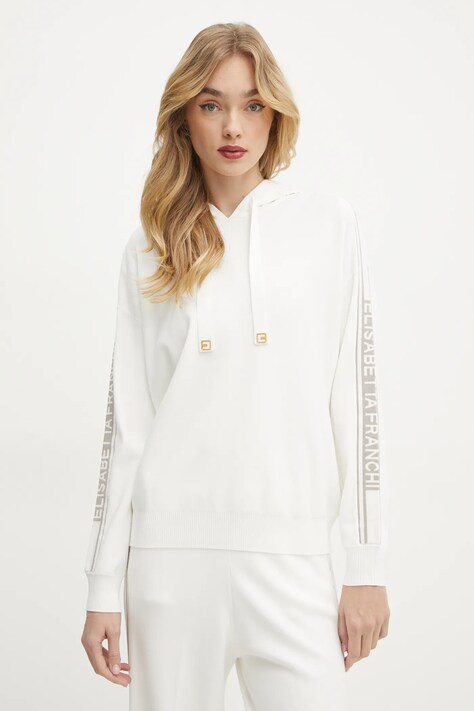 Svetr Elisabetta Franchi dámský, béžová barva, lehký, MK34S51E2