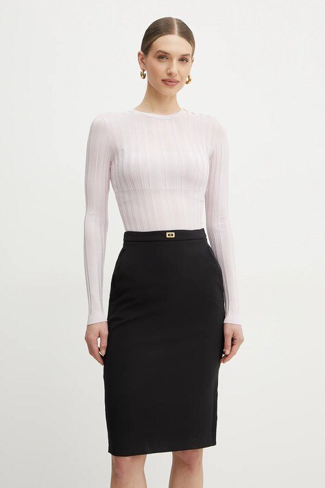 Пуловер Elisabetta Franchi дамски в розово от лека материя MK42S51E2