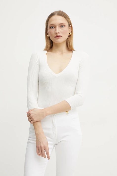 Свитер Elisabetta Franchi женский цвет бежевый лёгкий MK98T51E2