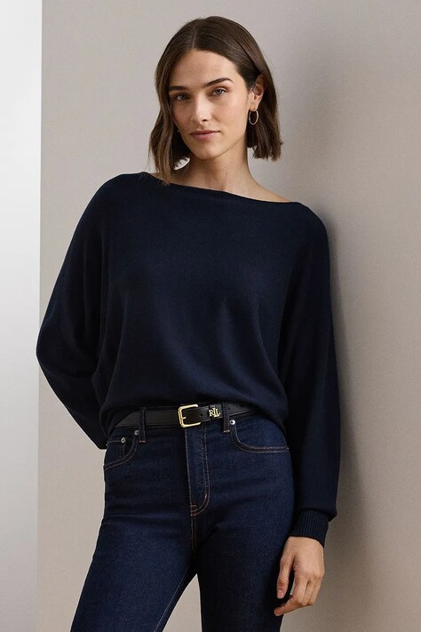 Lauren Ralph Lauren pulover femei, culoarea albastru marin, 200957483