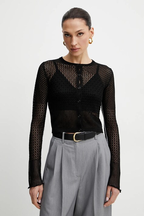 Pinko cardigan femei, culoarea negru, light, 104640 A2EB
