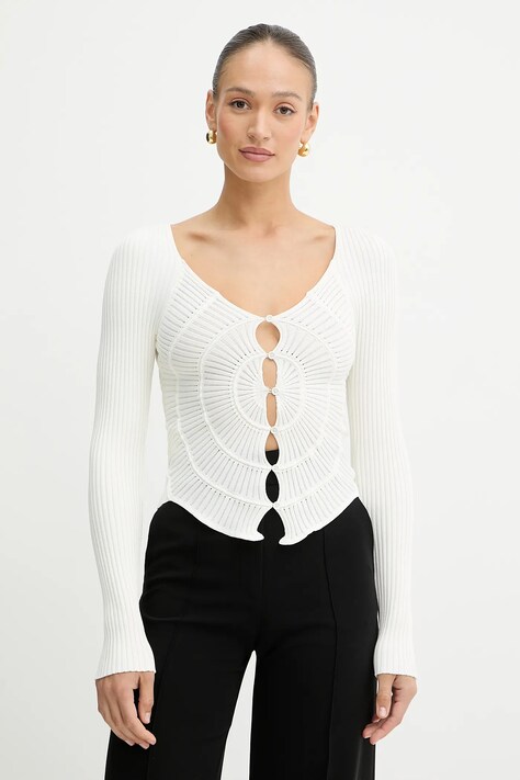 Pinko sweter damski kolor beżowy lekki 104627 A2E6