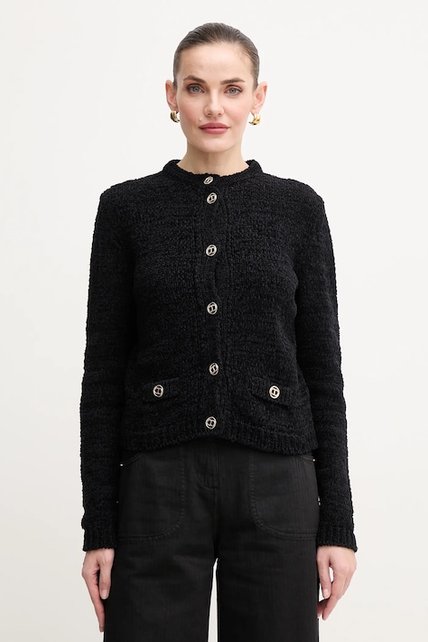 Twinset kardigan damski kolor czarny 251TP3442