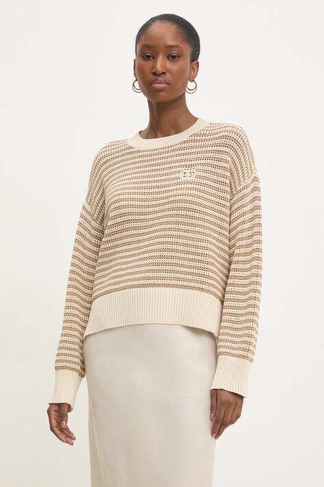 Twinset sweter damski kolor beżowy lekki 251TP3321