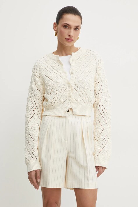Twinset cardigan femei, culoarea bej, 251TP3541