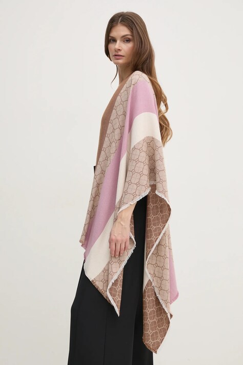 Twinset poncho culoarea roz, light, 251TA4190