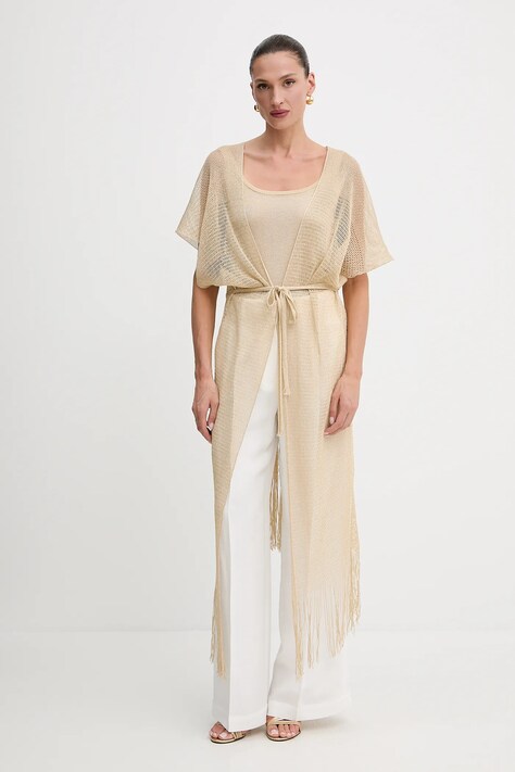 Liviana Conti poncho culoarea bej, light, A5SF65
