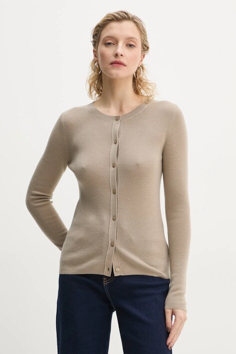 Marc O'Polo cardigan din lână culoarea bej, light, 500556161009