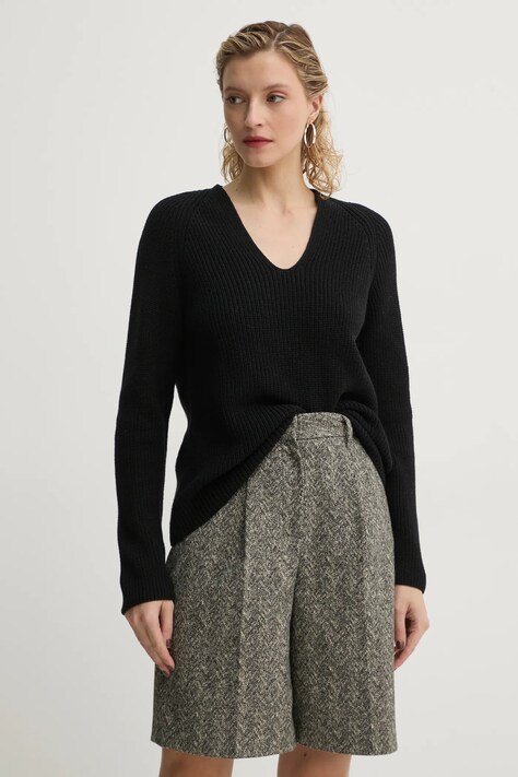 Marc O'Polo pulover de bumbac culoarea negru, 500605960097