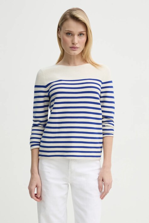 Marc O'Polo sweter bawełniany damski kolor beżowy lekki 502600660123
