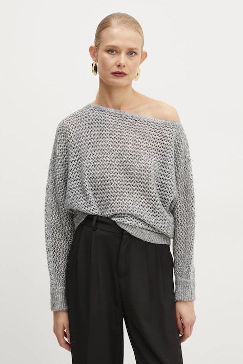 Guess sweter z domieszką wełny damski kolor szary W5RR97 Z3JM0