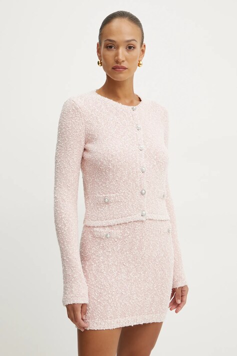 Guess kardigan DOROTHY damski kolor różowy lekki W5RR20 Z3L21