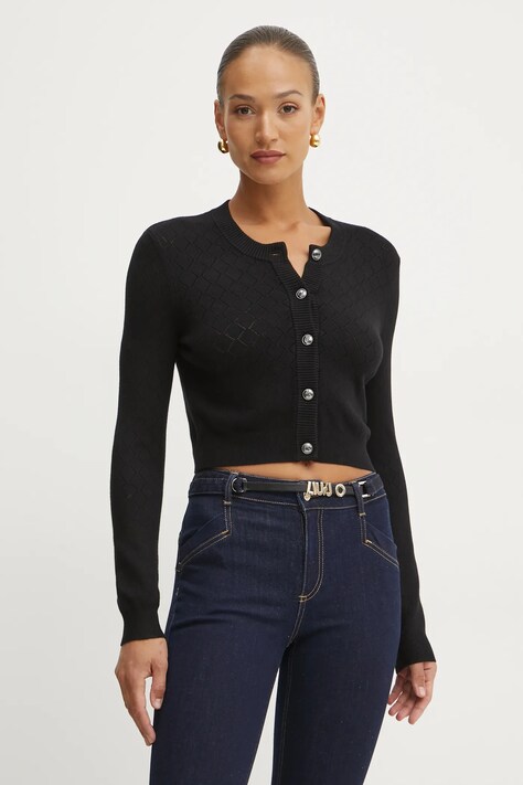 Guess cardigan HOLLAND femei, culoarea negru, light, W5RR23 Z2YJ2